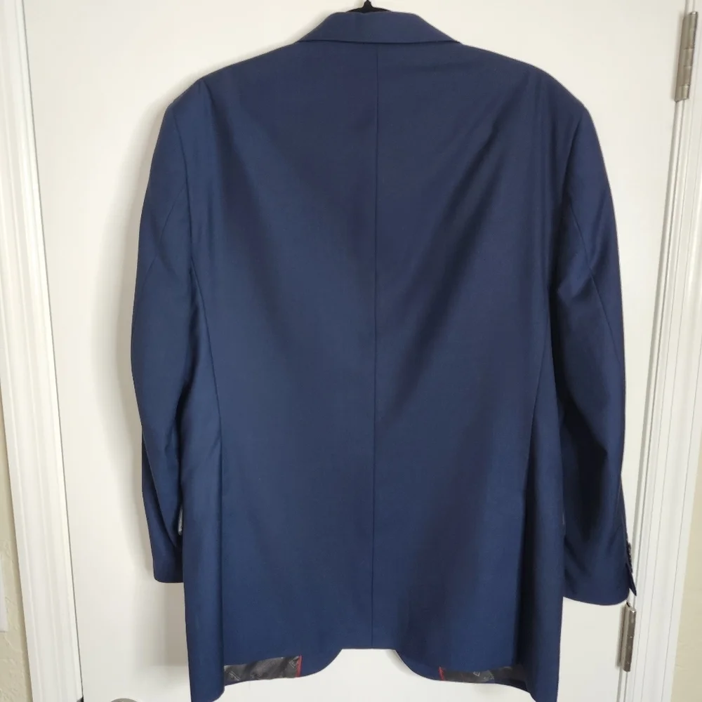 Salvatore Exte Florence Blue Suit Jacket 40R Two Button Blazer Business Wedding